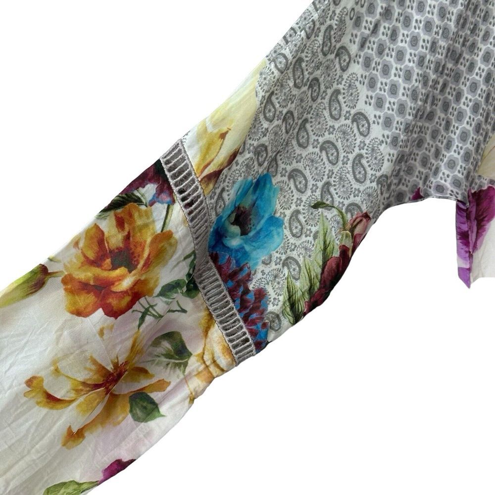 JOHNNY WAS‎ Linden Pattern-block Tunic Floral Women's Size Small - Picture 3 of 10